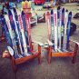 2 Unpainted Adirondack Ski Chairs