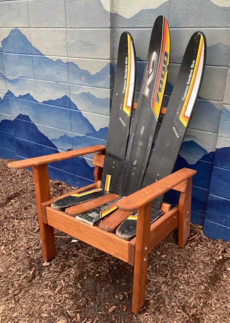 Sentimental Waterski Chair- send us you old skis!