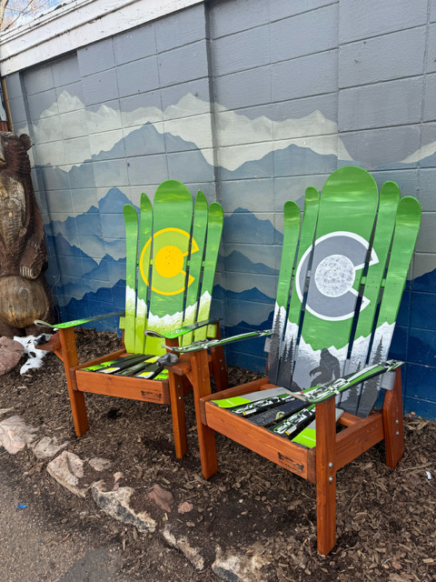 Bigfoot Green Mountain Adirondack Ski & Snowboard Chairs – Set of 2