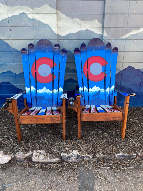 Bigfoot & Bears Adirondack Ski & Snowboard Chairs – Set of 2