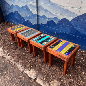 Customizable Ski Top Side Tables