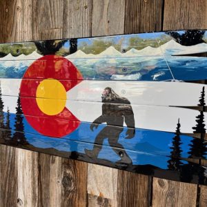 Bigfoot/Sasquatch Colorado Mountain Mural Ski Wall Art