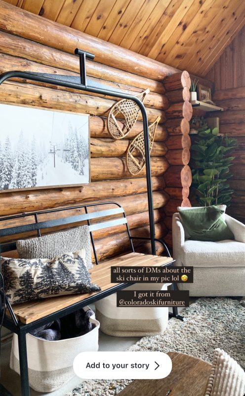 Ski Resort Ski Chair Bench Black Powder Coated 3-person Replica