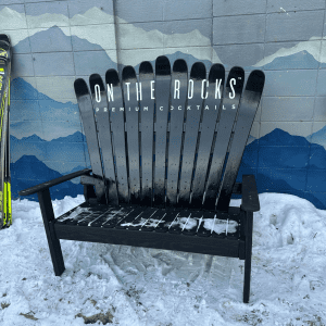 Customizable LOGO Ski Bench - you pick the design!