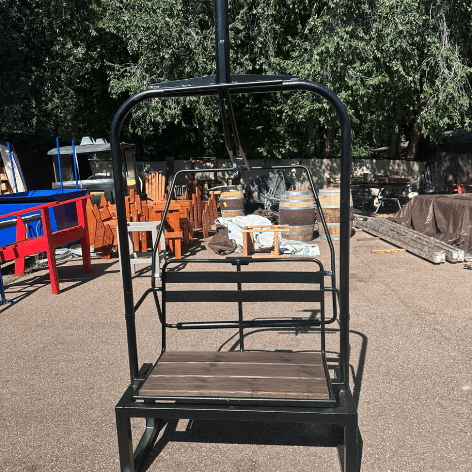 Genuine vintage chairlift from Aspen Mountain