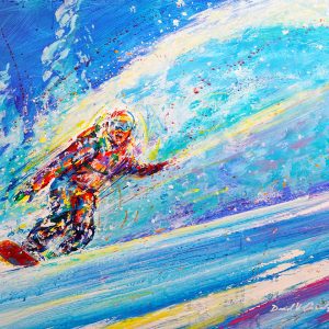"Touching The Void" - 21"x26" Snowboarder wall print