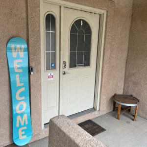 WELCOME Hand Painted Snowboard Wall Art