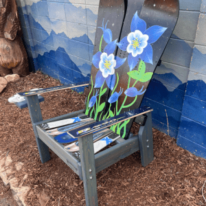 Columbines on a Starry Night SB Chair