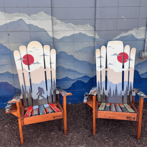 NEW Set of 2 - Earthtones Bigfoot Ski Chairs