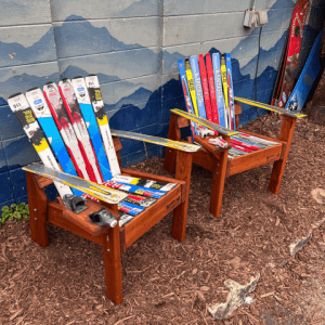 Alpine Ski Chair- Pick ski color & base stain