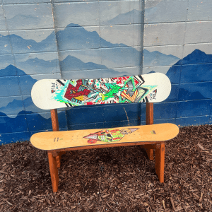 Compact Double Snowboard Bench