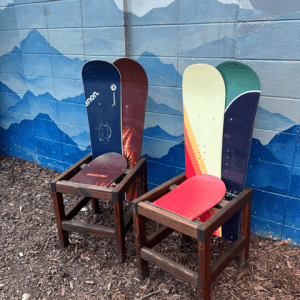 Customizable Ski and Snowboard Patio Dining Chair