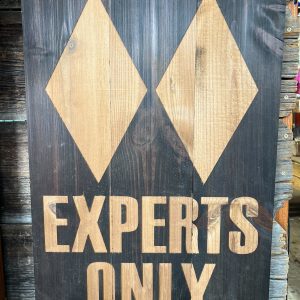 Experts Only – Double Black Diamond Walnut-Stained Wall Art - 3 sizes