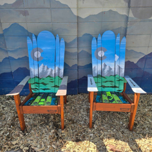 Blue Sky Mountain Mural Alpine Hybrid Chair
